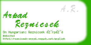 arpad reznicsek business card